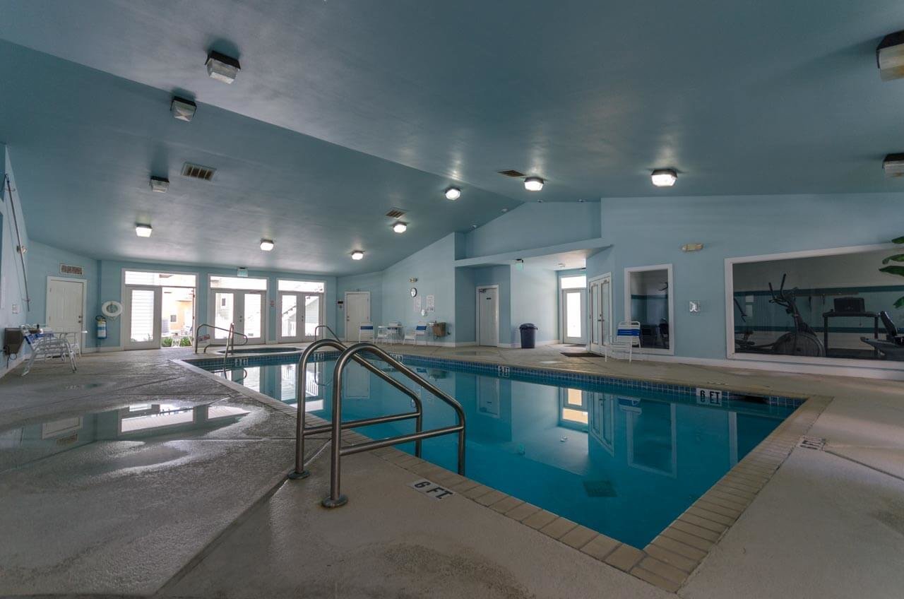 Purple Parrot Resort villas heated indoor pool